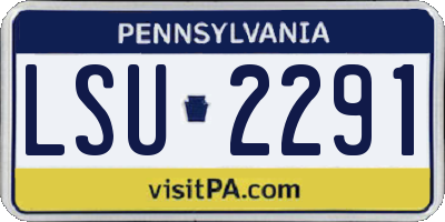 PA license plate LSU2291