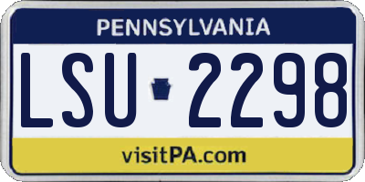 PA license plate LSU2298