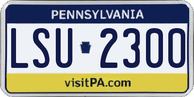 PA license plate LSU2300