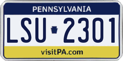 PA license plate LSU2301