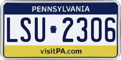 PA license plate LSU2306