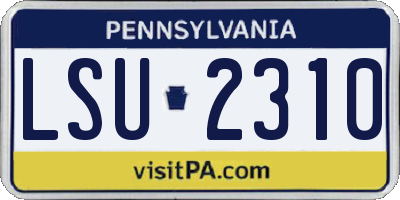 PA license plate LSU2310