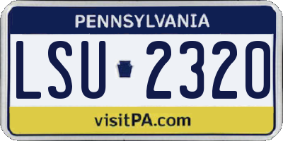 PA license plate LSU2320