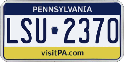 PA license plate LSU2370