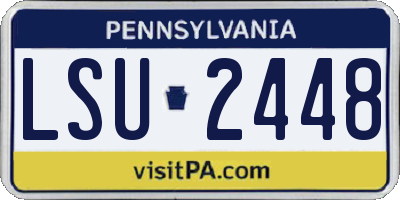 PA license plate LSU2448