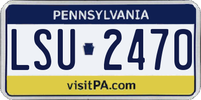 PA license plate LSU2470