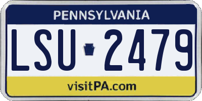 PA license plate LSU2479