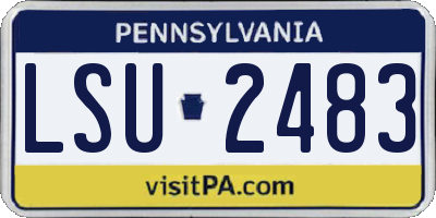 PA license plate LSU2483