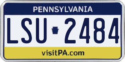 PA license plate LSU2484