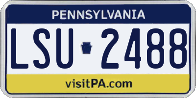 PA license plate LSU2488
