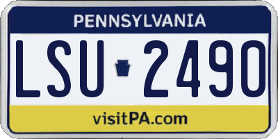 PA license plate LSU2490