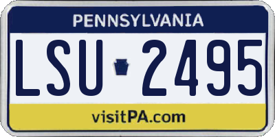 PA license plate LSU2495