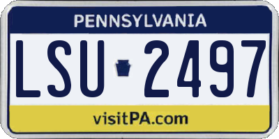 PA license plate LSU2497