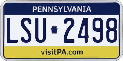 PA license plate LSU2498