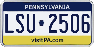 PA license plate LSU2506