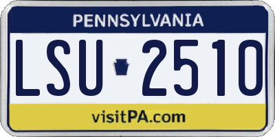 PA license plate LSU2510