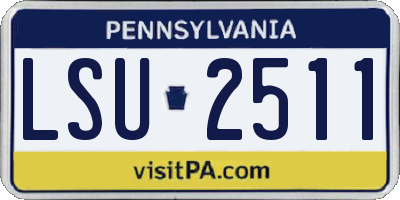PA license plate LSU2511