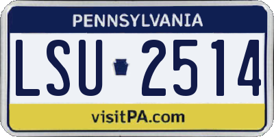PA license plate LSU2514