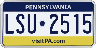 PA license plate LSU2515