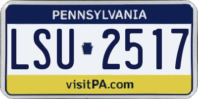 PA license plate LSU2517
