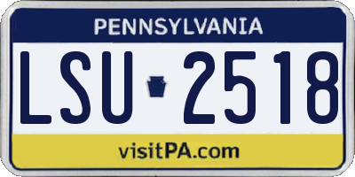 PA license plate LSU2518
