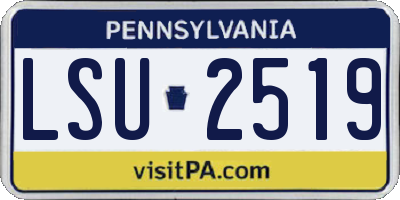PA license plate LSU2519
