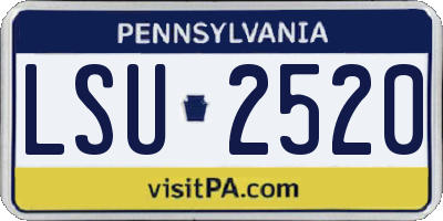 PA license plate LSU2520