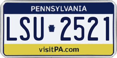 PA license plate LSU2521