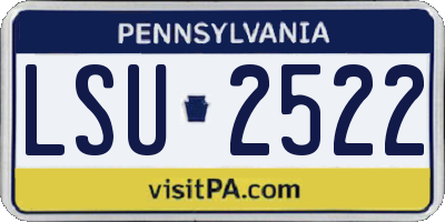 PA license plate LSU2522