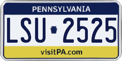 PA license plate LSU2525