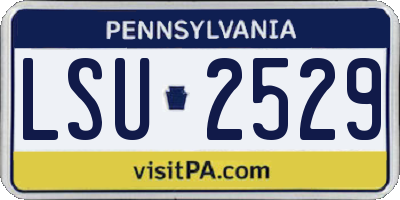 PA license plate LSU2529