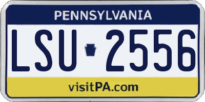 PA license plate LSU2556
