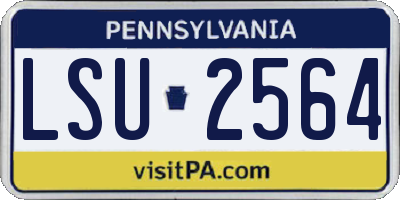 PA license plate LSU2564