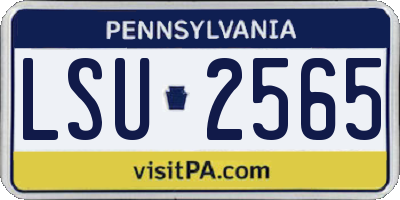 PA license plate LSU2565
