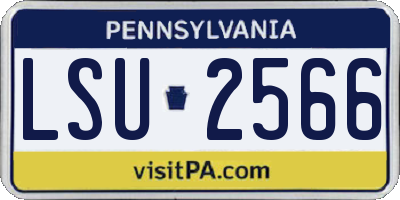 PA license plate LSU2566