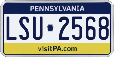 PA license plate LSU2568