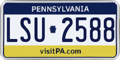 PA license plate LSU2588