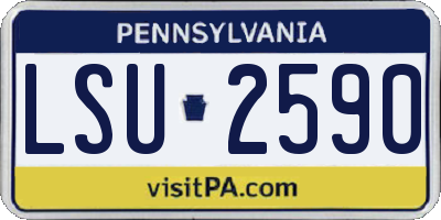PA license plate LSU2590