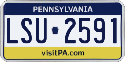 PA license plate LSU2591