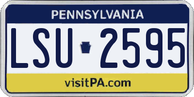 PA license plate LSU2595