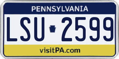 PA license plate LSU2599
