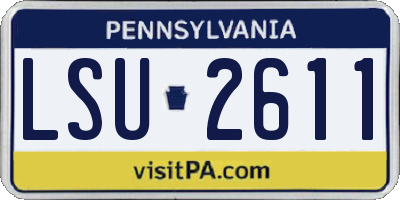 PA license plate LSU2611