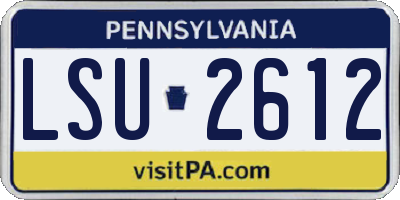 PA license plate LSU2612