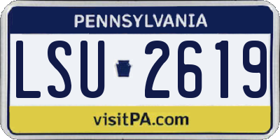 PA license plate LSU2619