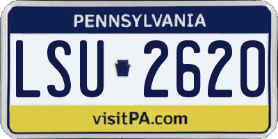 PA license plate LSU2620