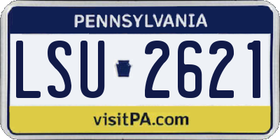 PA license plate LSU2621