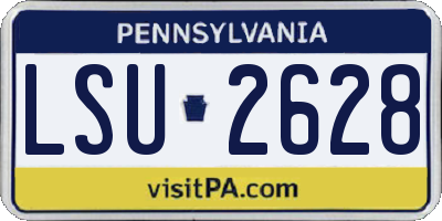 PA license plate LSU2628