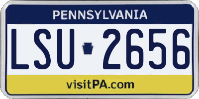 PA license plate LSU2656