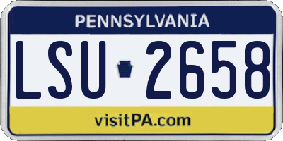 PA license plate LSU2658