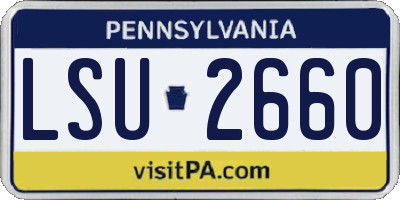 PA license plate LSU2660